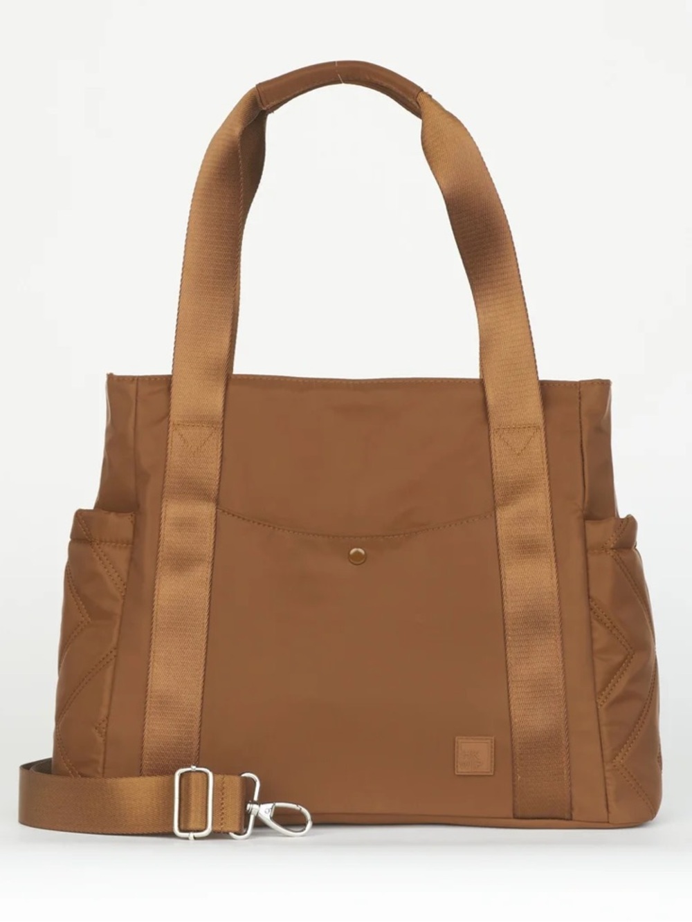 IHKWIP Zig Zag Transit Tote with Crossbody Strap ~ Mocha